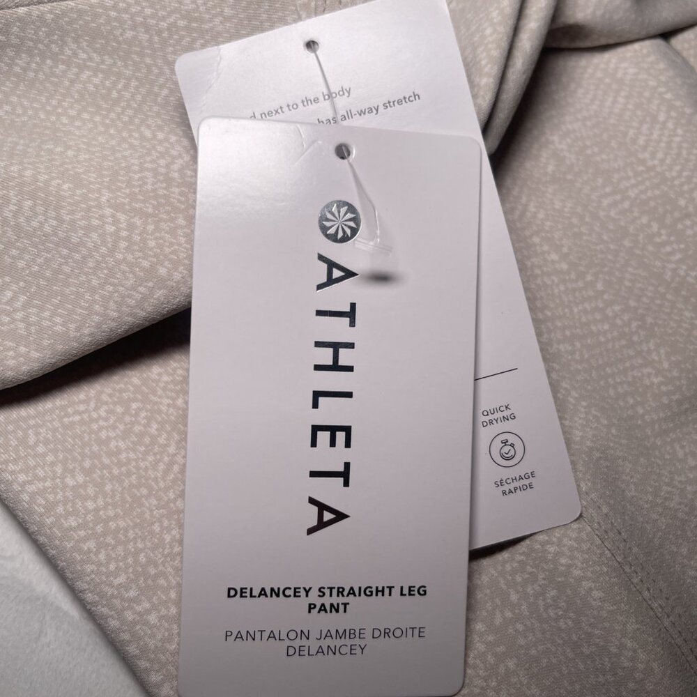 Athleta Size 1X Casual pants Straight Leg Cut Gray Delancey NWT - Picture 5 of 7